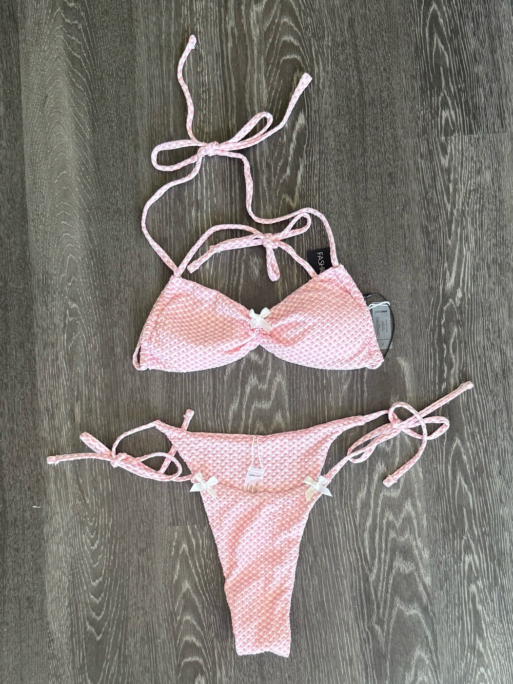 NWT Pink gingham bikini